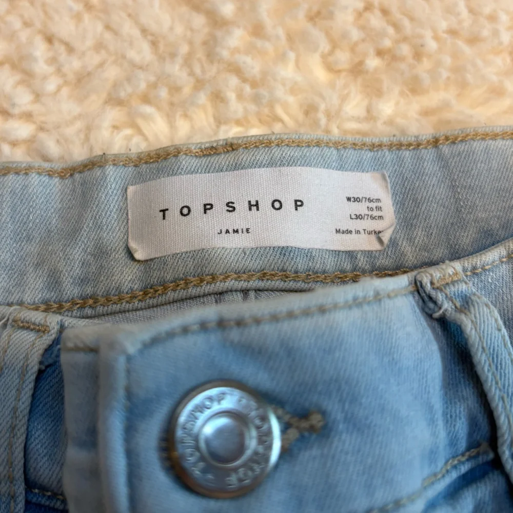 Topshop Light Blue High Rise Jamie Skinny Jeans